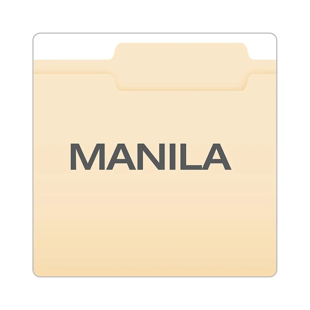 File Folders|Pendaflex File Folder, 2/5-Cut Tab, Letter Size, Manila, 50/Box (24580)