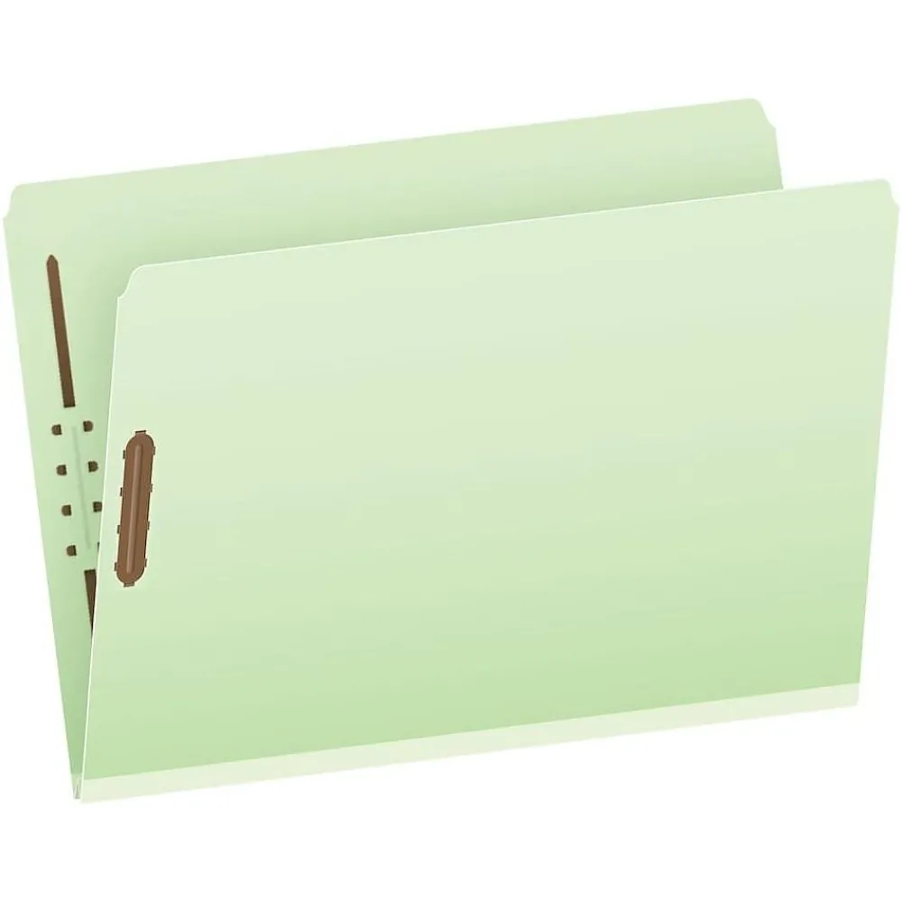 File Folders|Pendaflex File Folder, Straight-Cut, Legal Size, Light Green, 25/Box, 4 Boxes/Carton (17185)