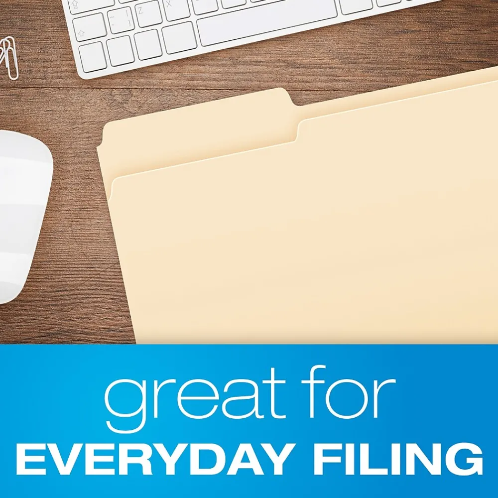 File Folders|Pendaflex File Folder, 1-Tab, Legal Size, Manila, 100/Box (753 1/3-1)