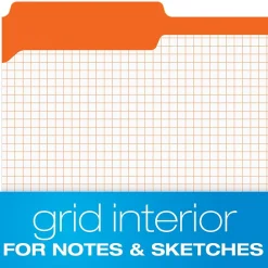 File Folders|Pendaflex File Folder, 1-Tab, Legal Size, Orange, 100/Box (R153 1/3 ORA)