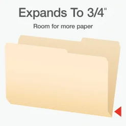 File Folders|Pendaflex File Folder, 1-Tab, Legal Size, Manila, 100/Box (1006983)