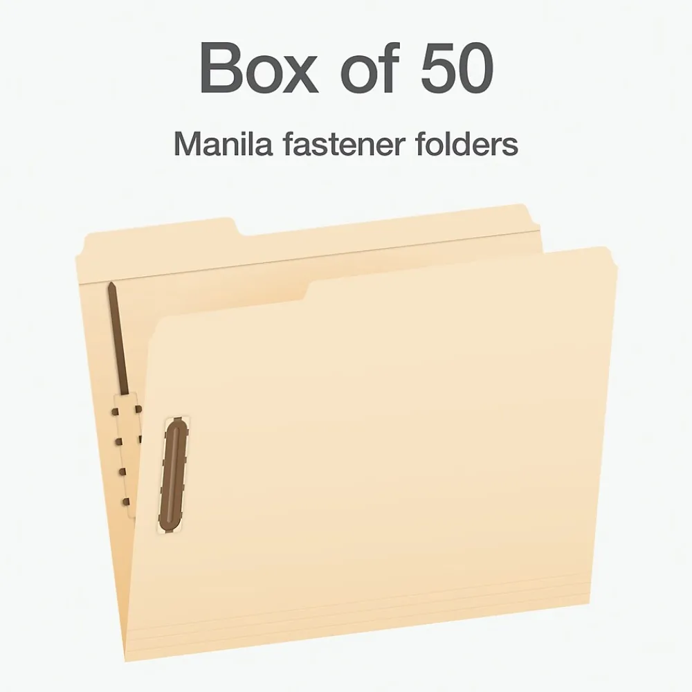 File Folders|Pendaflex File Folder, 1-Tab, Letter Size, Manila, 50/Box (1006993)