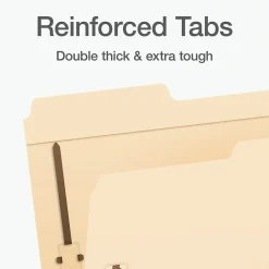 File Folders|Pendaflex File Folder, 1-Tab, Letter Size, Manila, 50/Box (1006993)