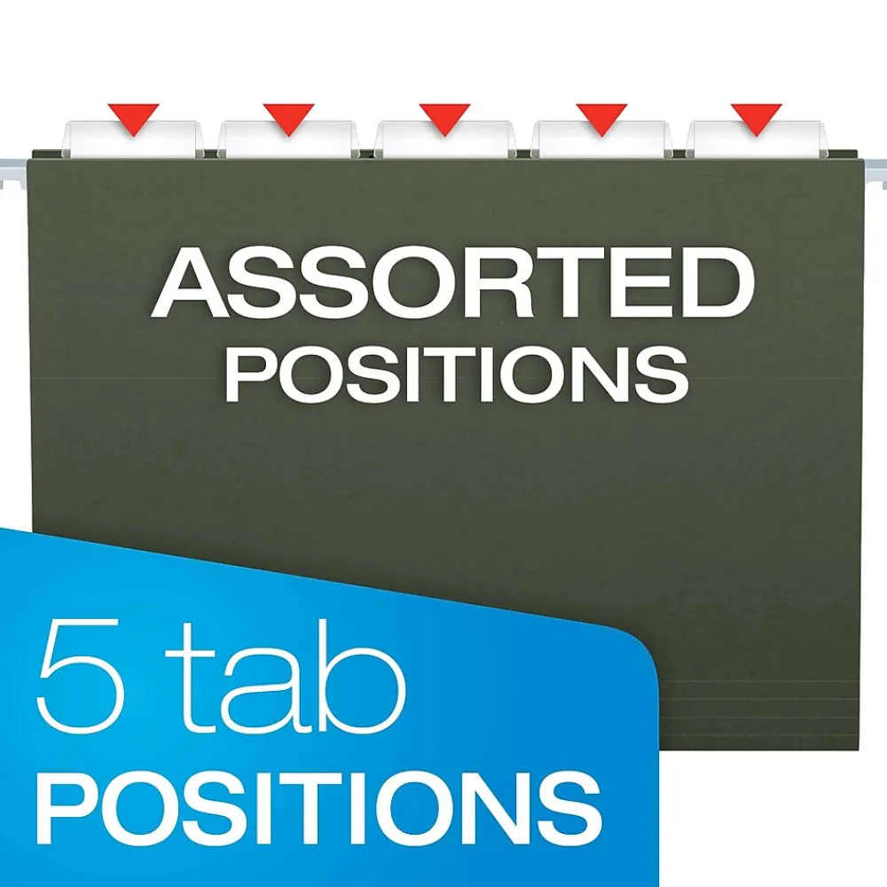 Hanging File Folders|Pendaflex Filing Combo Kit, 3/4" Expansion, 1/5-Cut Tab, Letter, Green/Manila (99200EE)