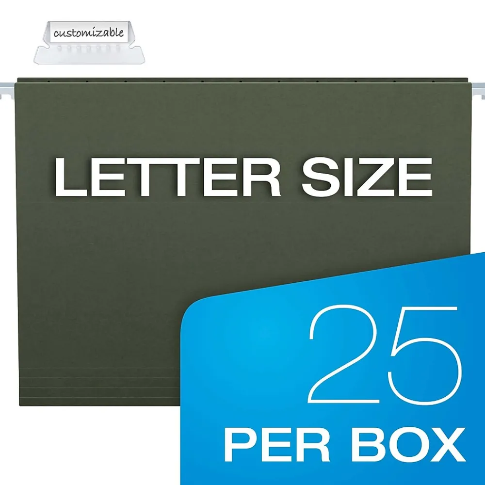 Hanging File Folders|Pendaflex Filing Combo Kit, 3/4" Expansion, 1/5-Cut Tab, Letter, Green/Manila (99200EE)