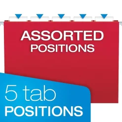 File Folders|Pendaflex Hanging File Folder Combo Kit, Letter Size, Assorted Color, 25 Folders with Tabs, 50 File Folders (99199)