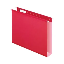 Hanging File Folders|Pendaflex Hanging File Folders, 2" Expansion, Letter Size, , 25/Box (PFX 04152x2 ) Red