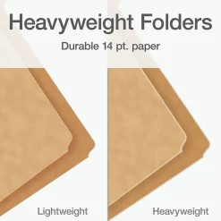 File Folders|Pendaflex Heavy Duty File Folder, 1/3-Cut Tab, Letter Size, 50/Box (1007030)