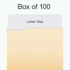 File Folders|Pendaflex Heavy Duty File Folder, 1/3-Cut Tab, Letter Size, 100/Box (1007080)