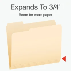 File Folders|Pendaflex Heavy Duty File Folder, 1/3-Cut Tab, Letter Size, 100/Box (1007080)