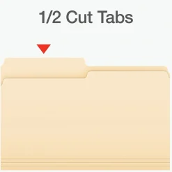 File Folders|Pendaflex Heavy Duty File Folder, 1-Tab, Legal Size, 100/Box (1007052)