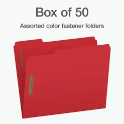 File Folders|Pendaflex Heavy Duty File Folder, 1-Tab, Letter Size, Assorted, 50/Box (1006957)