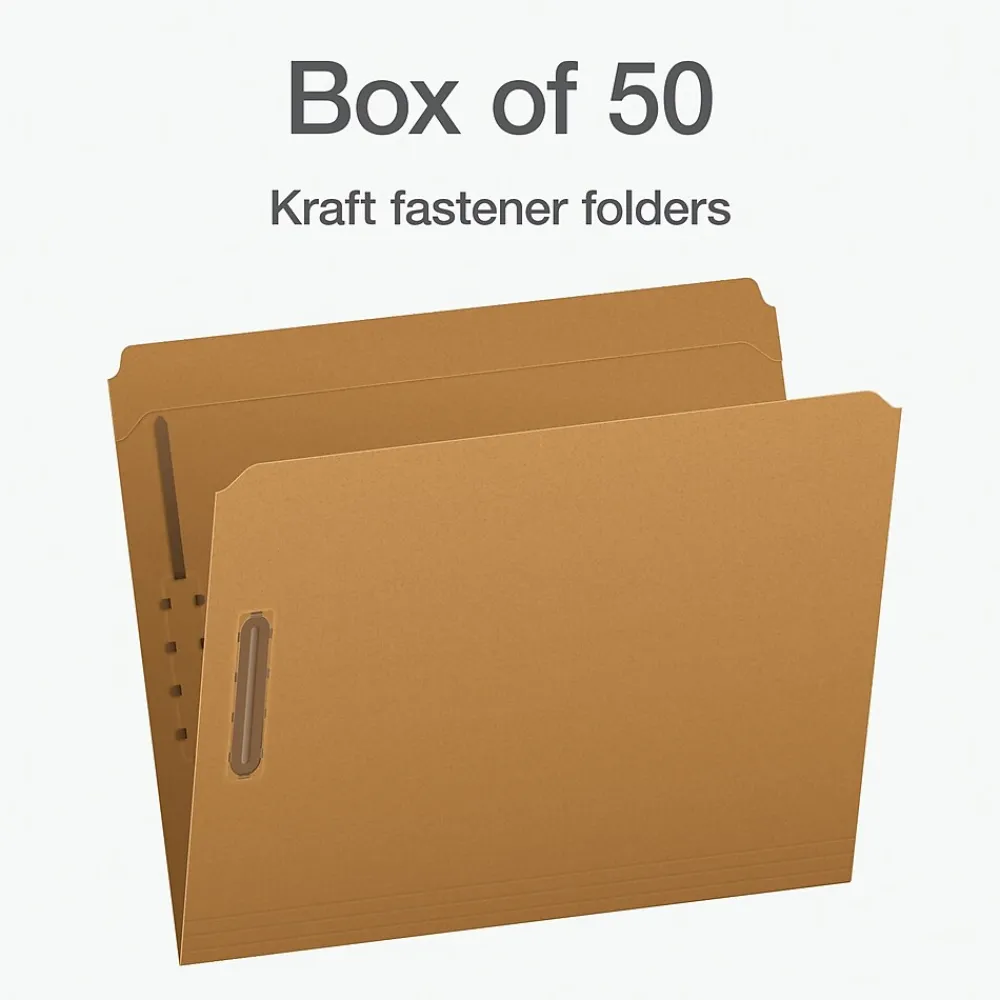 File Folders|Pendaflex Heavy Duty File Folder, Straight Cut, Letter Size, Kraft, 50/Box (1006992)
