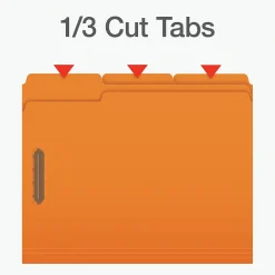 File Folders|Pendaflex Heavy Duty File Folder, 1-Tab, Letter Size, Orange, 50/Box (1007029)