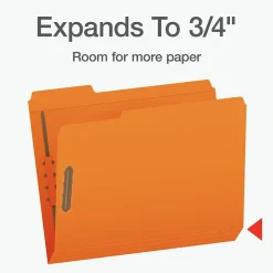 File Folders|Pendaflex Heavy Duty File Folder, 1-Tab, Letter Size, Orange, 50/Box (1007029)