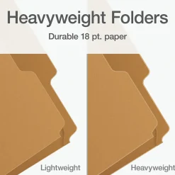 File Folders|Pendaflex Heavy Duty File Folder, 1-Tab, Legal Size, Brown Kraft, 50/Box (1007044)