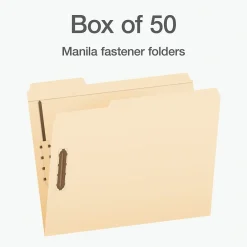 File Folders|Pendaflex Heavy Duty File Folder, 1-Tab, Letter Size, Manila, 50/Box (1006994)