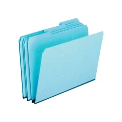 File Folders|Pendaflex Heavy Duty Letter 1/3 Cut Recycled File Folder w/1" Expansion, Blue, 25/Pack