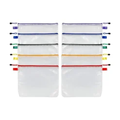 Oxford 13.19" 10-Piece Polyester Travel Pouch, Water Resistant, Assorted Colors (77707)<Pendaflex Clearance