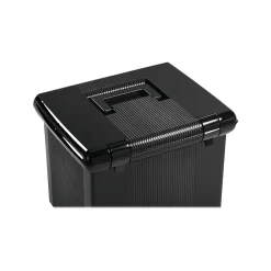 File Storage|Pendaflex Plastic Box, Letter Size, Black (PFX 41742)