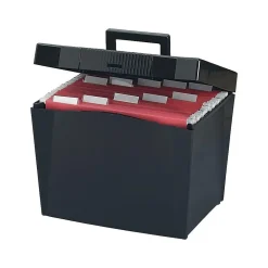 File Storage|Pendaflex Portable Hanging File Box, Letter Size, Black (PFX 20861)
