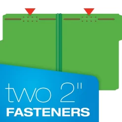 File Folders|Pendaflex Pressboard Fastener Folders, 1/3-Cut Tab, Letter Size, Dark Green, 25/BX (15938GW)