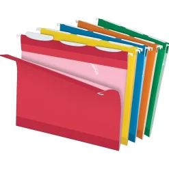 Hanging File Folders|Pendaflex Ready-Tab 10 Premium Reinforced Hanging File Folder, 3-Tab, Letter, , 25/Box (42621) assorted colors