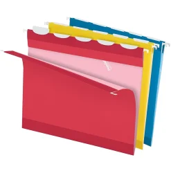 Hanging File Folders|Pendaflex Ready-Tab Reinforced Hanging Folders, 5-Tab, Letter Size, Assorted Colors, 20/Box (42891)