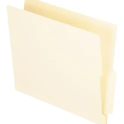 File Folders|Pendaflex Recycled End Tab File Folder, Straight Cut, Letter Size, Manila, 100/Box (PFX H114D)
