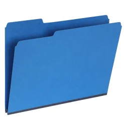 File Folders|Pendaflex Recycled File Folder, 1-Tab, Letter Size, Dark Blue, 25/Box (1007008)