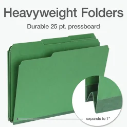 File Folders|Pendaflex Recycled File Folder, 1/3-Cut Tab, Letter Size, Green, 25/Box (1007009)