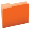 File Folders|Pendaflex Recycled File Folder, 1/3-Cut Tab, Letter Size, Orange, 100/Box (42101/3ORA)