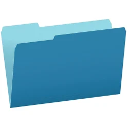File Folders|Pendaflex Recycled File Folder, 1/3-Cut Tab, Legal Size, , 100/Box (43501/3BLU) Blue