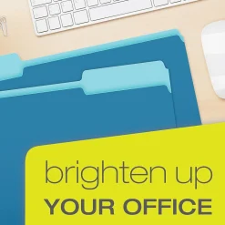 File Folders|Pendaflex Recycled File Folder, 1/3-Cut Tab, Legal Size, , 100/Box (43501/3BLU) Blue