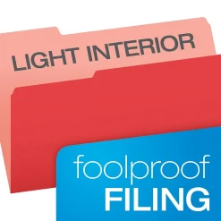 File Folders|Pendaflex Recycled File Folder, 1/3-Cut Tab, Legal Size, , 100/Box (43501/3) Red
