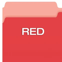 File Folders|Pendaflex Recycled File Folder, 1/3-Cut Tab, Legal Size, , 100/Box (43501/3) Red