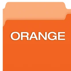 File Folders|Pendaflex Recycled File Folder, 1/3-Cut Tab, Legal Size, , 100/Box (43501/3ORA) Orange