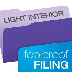 File Folders|Pendaflex Recycled File Folder, 1/3-Cut Tab, Legal Size, , 100/Box (43501/3VIO) Violet