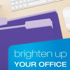 File Folders|Pendaflex Recycled File Folder, 1/3-Cut Tab, Legal Size, , 100/Box (43501/3VIO) Violet