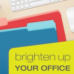 File Folders|Pendaflex Recycled File Folder, 1/3-Cut Tab, Legal Size, , 100/Box (43501/3ASST) Assorted