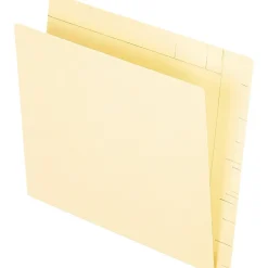 File Folders|Pendaflex Recycled File Folder, Straight Cut, Letter Size, Manila, 100/Box (16640)