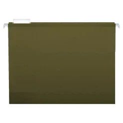Hanging File Folders|Pendaflex Reinforced Hanging File Folders, 5-Tab, 4" Expansion, Letter Size, Standard Green, 25/Box (PFX 04152x4)