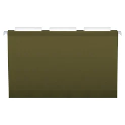 Hanging File Folders|Pendaflex Reinforced Hanging File Folders, Legal Size, Standard Green, 25/Box (PFX 4153 1/3)