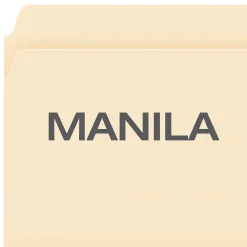 File Folders|Pendaflex Reinforced Top File Folders, Letter Size, Manila, 100/Box (R752)