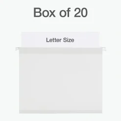 Hanging File Folders|Pendaflex Standard Reinforced Hanging File Folder, 6-Tab, Letter, White, 20/Box (1006985)