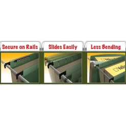 Hanging File Folders|Pendaflex SureHook Reinforced Hanging File Folders, 5-Tab, Letter Size, , 20/Box (PFX 6152 1/5 ) Red