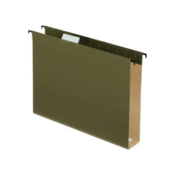 Hanging File Folders|Pendaflex SureHook Reinforced Hanging File Folders, Extra Capacity, Letter Size, Standard , 20/Box (PFX 6152x2) Green