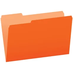 File Folders|Pendaflex Two-Tone File Folder, 3-Tab, Legal Size, , 100/Box (153 1/3 ORA) Orange