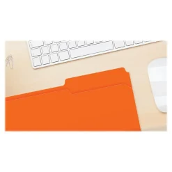 File Folders|Pendaflex Two-Tone File Folder, 3-Tab, Legal Size, , 100/Box (153 1/3 ORA) Orange