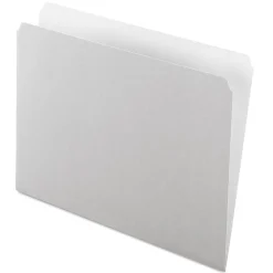 File Folders|Pendaflex Two-Tone File Folders, Straight-Cut Tab, Letter Size, Gray, 100/Box (PFX 152 GRA)